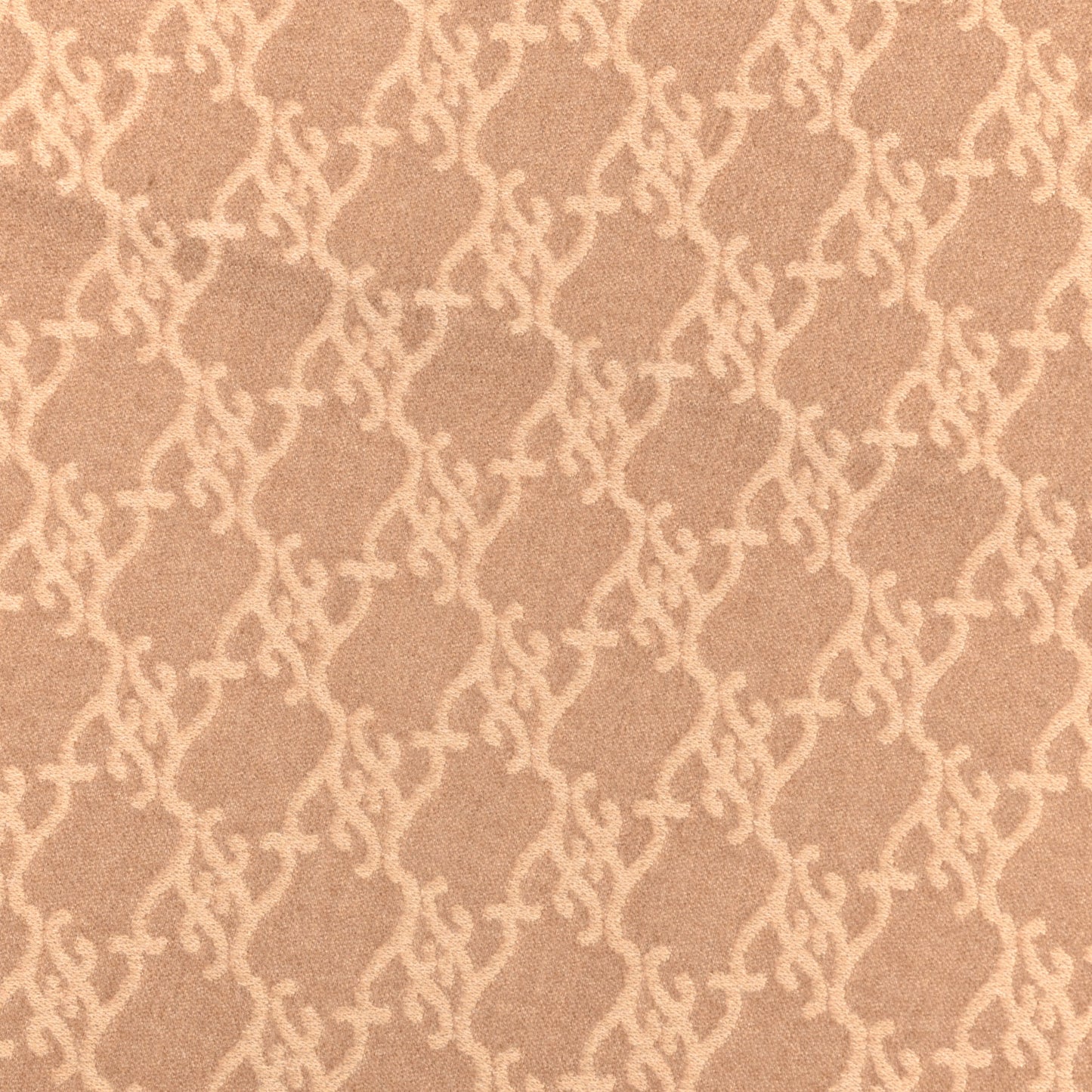 Wool Cashmere FF Karligraphy Reversible Scarf Camel