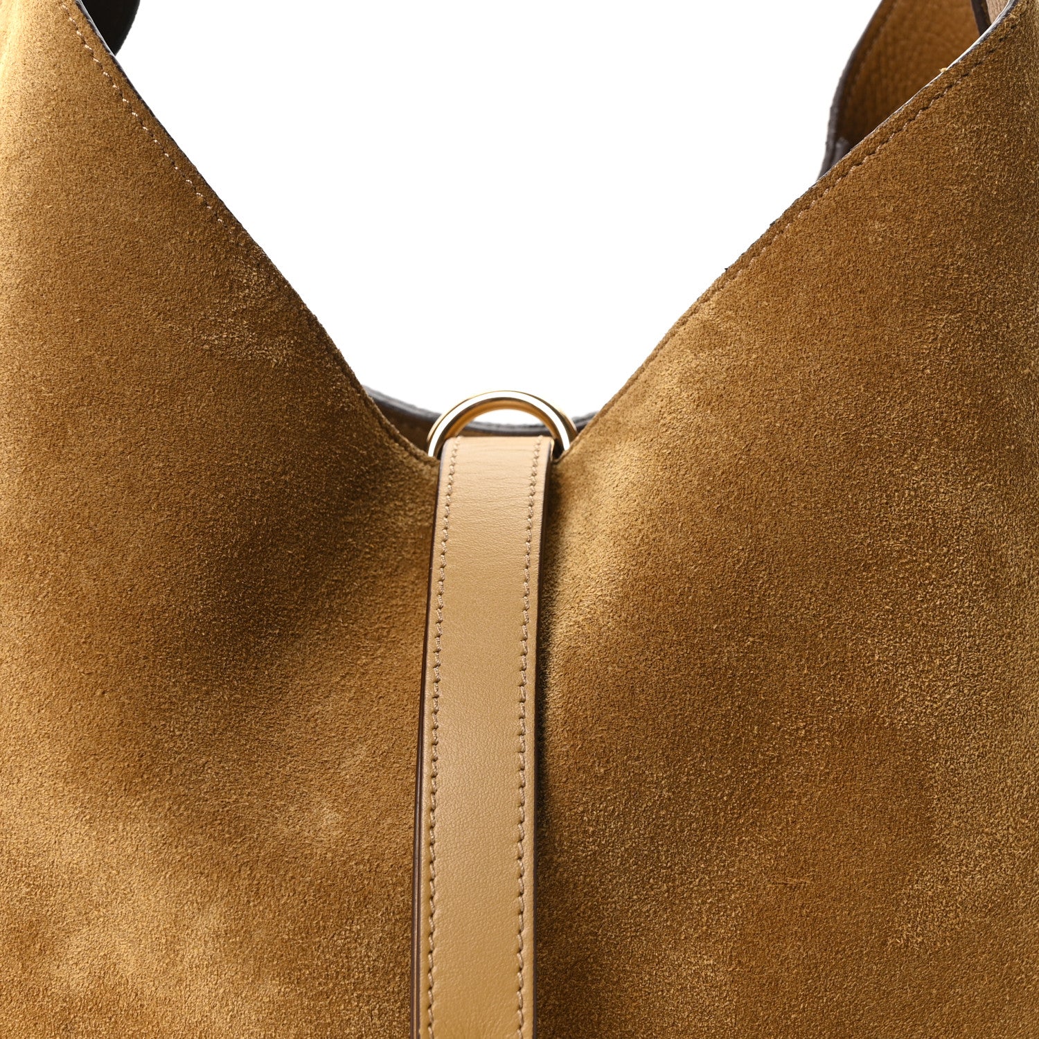 Chloe Suede Calfskin Small Marcie Hobo Bag Gold Khaki 8 of 10
