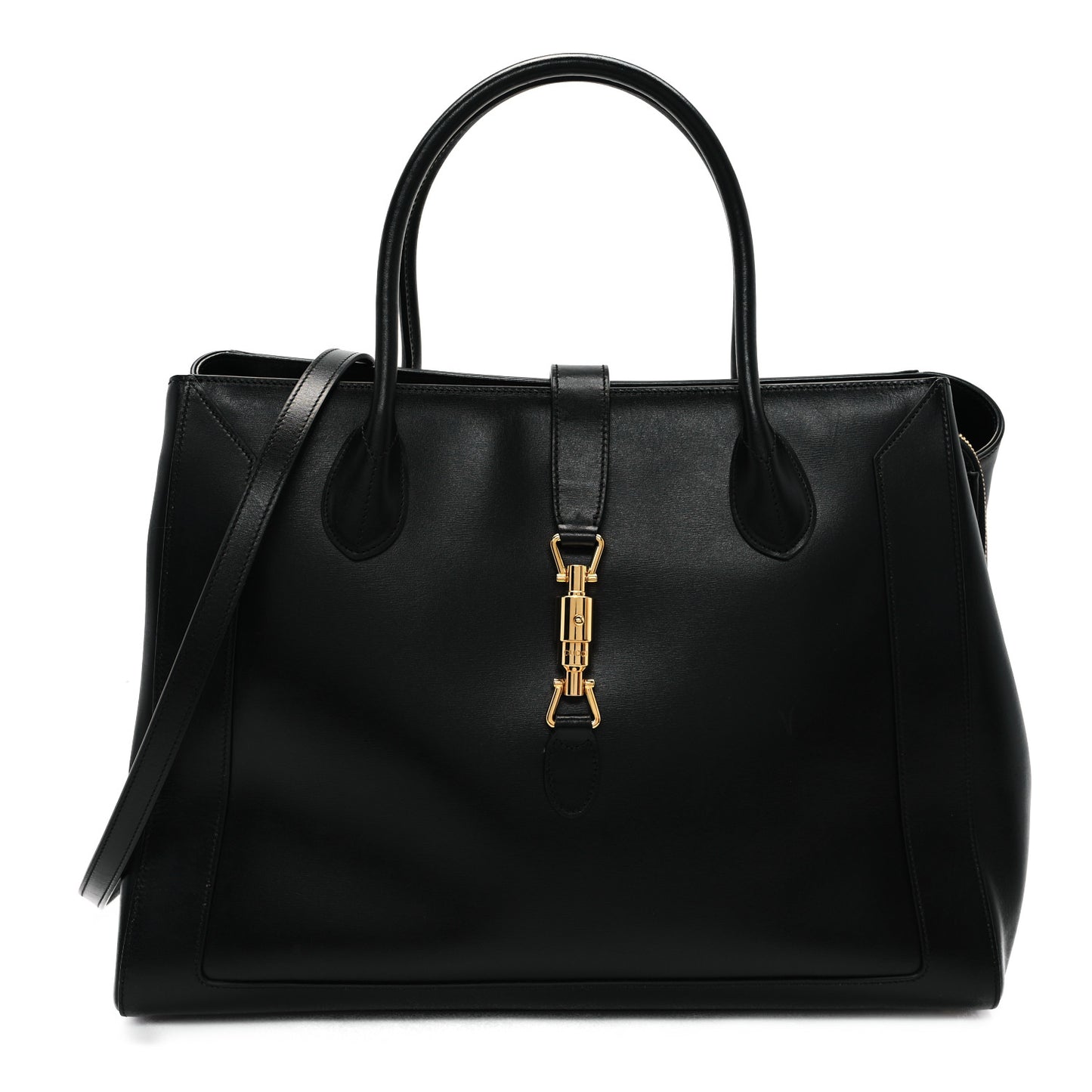 Boarded Plutone Calfskin Large Jackie 1961 Tote Black