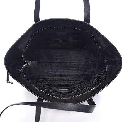 Prada Tessuto Nylon Saffiano Tote Black 5 of 11