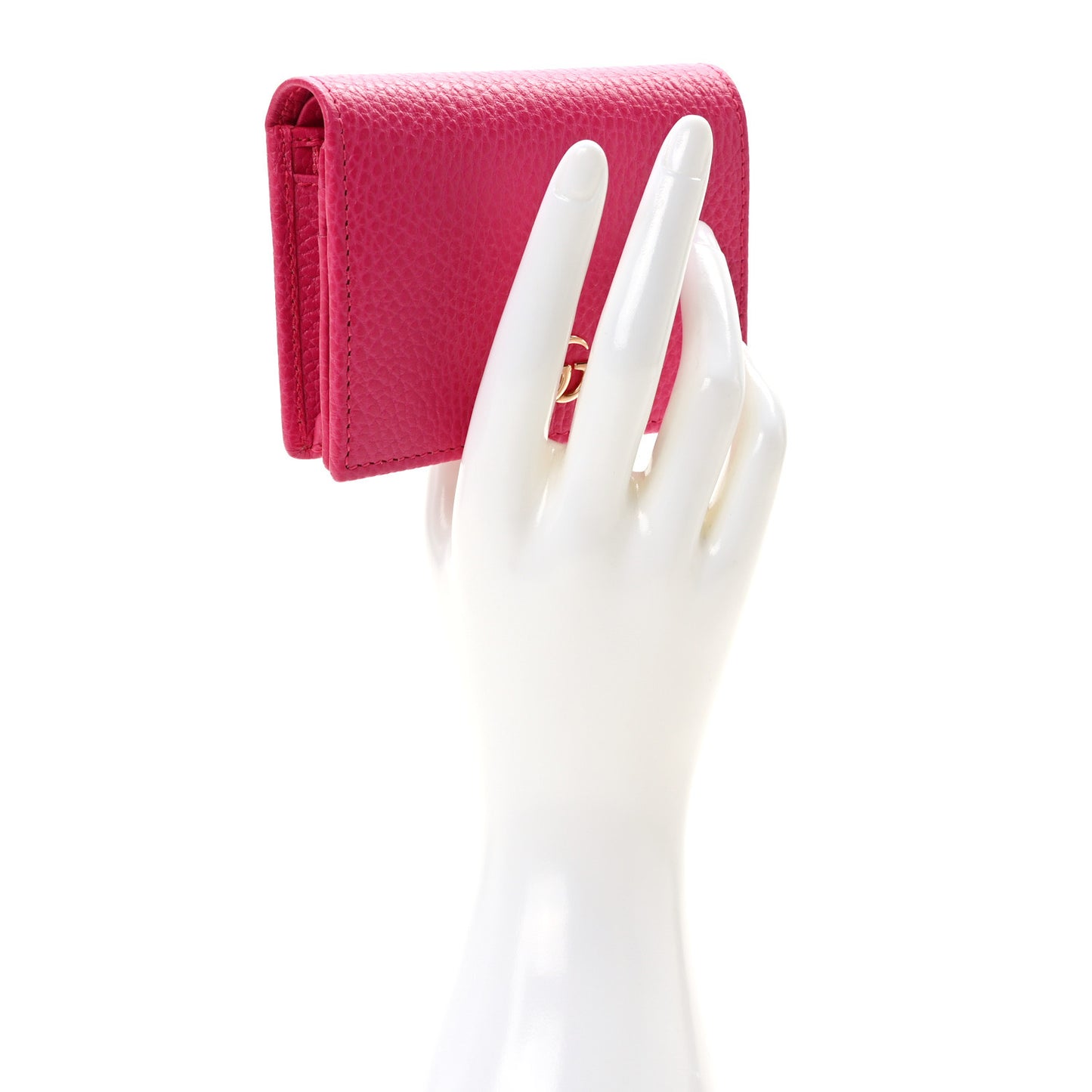 Dollar Calfskin GG Marmont Card Case Box Pink
