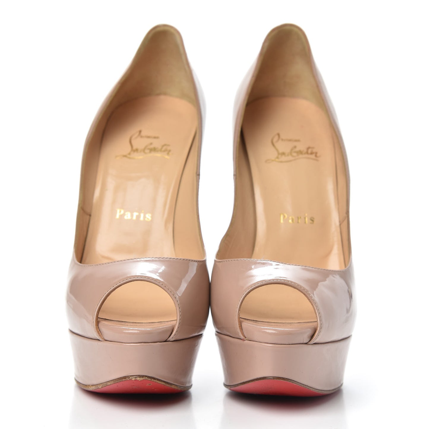 Patent Lady Peep 150 Pumps 38 Nude