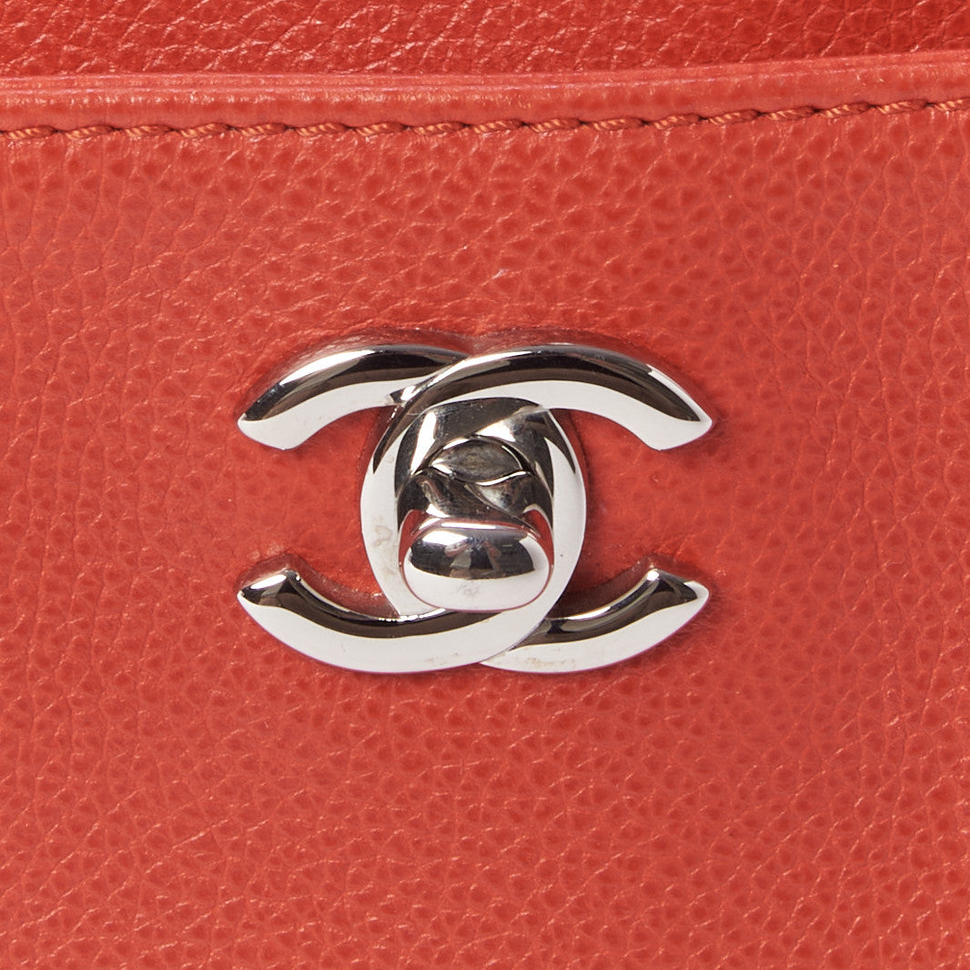 Chanel Calfskin Small Cerf Executive Shopper Tote Red 7 of 9