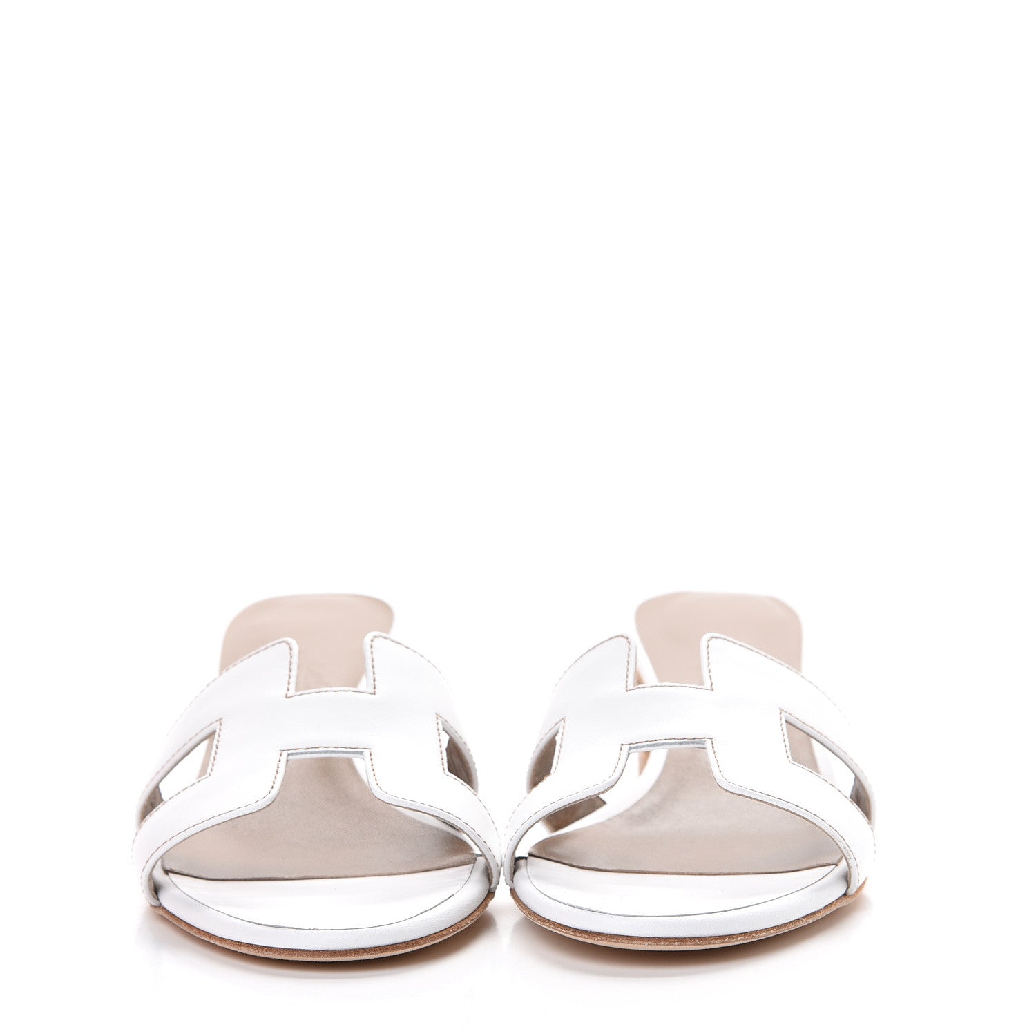 Hermes Calfskin Oasis Sandals 36 White 2 of 8