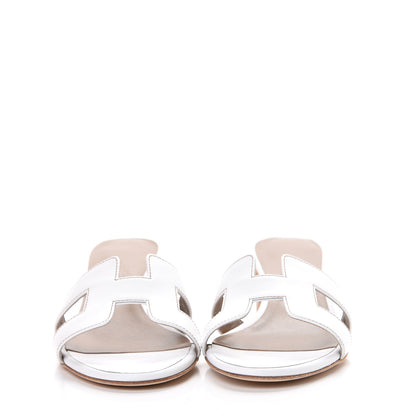 Hermes Calfskin Oasis Sandals 36 White 2 of 8
