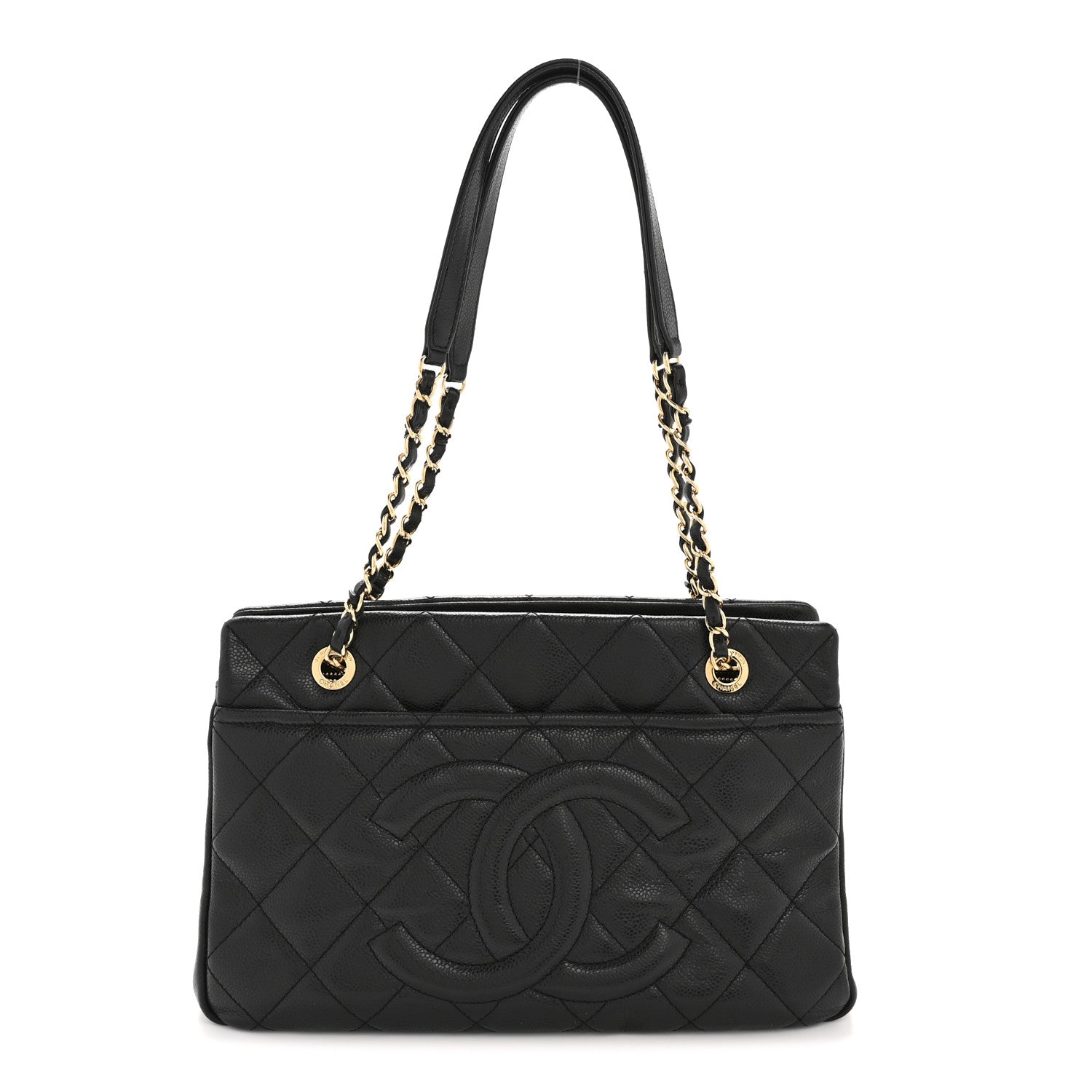 Chanel Caviar Quilted CC Timeless Soft Tote Black 1 of 13