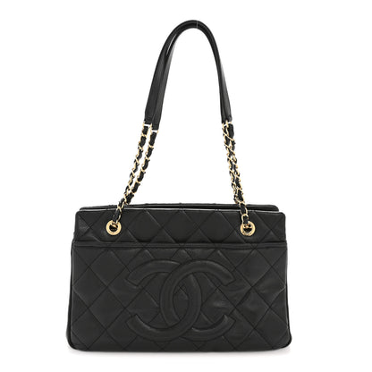 Chanel Caviar Quilted CC Timeless Soft Tote Black 1 of 13