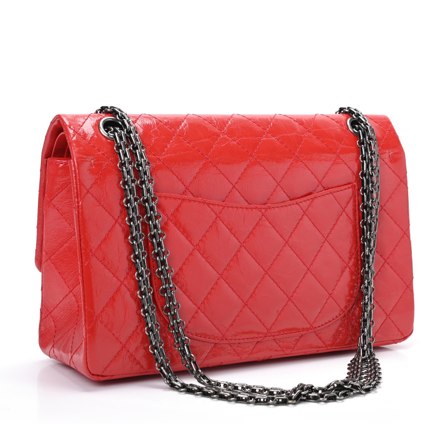 Chanel Aged Glazed Calfskin Quilted 2.55 Reissue 226 Flap Red 3 of 10