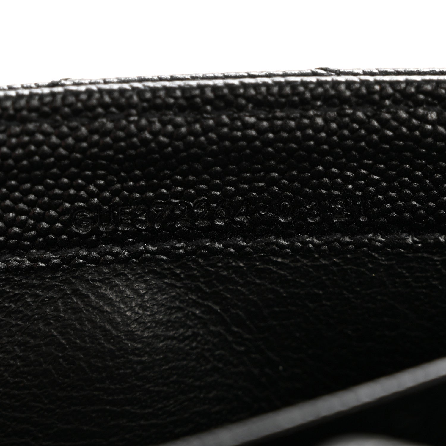 Saint Laurent Grain De Poudre Matelasse Chevron Monogram Flap Wallet Black 7 of 9