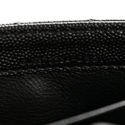 Saint Laurent Grain De Poudre Matelasse Chevron Monogram Flap Wallet Black 7 of 9