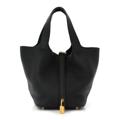 Hermes Taurillon Clemence Picotin Lock 18 PM Black 1 of 11