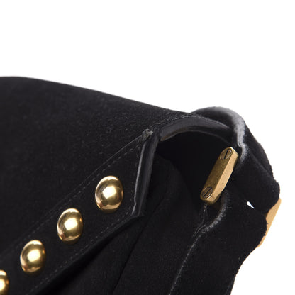 Saint Laurent Suede Y Studs Crossbody Bag Black 12 of 13