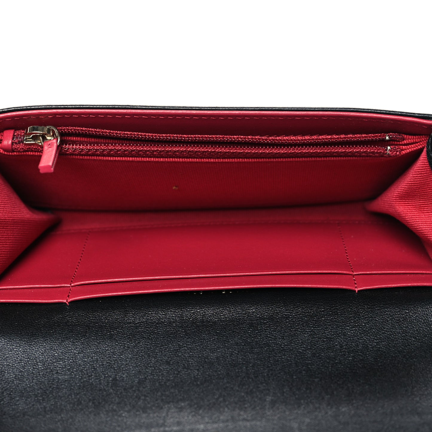 Lambskin Quilted Chanel 19 Flap Wallet Black