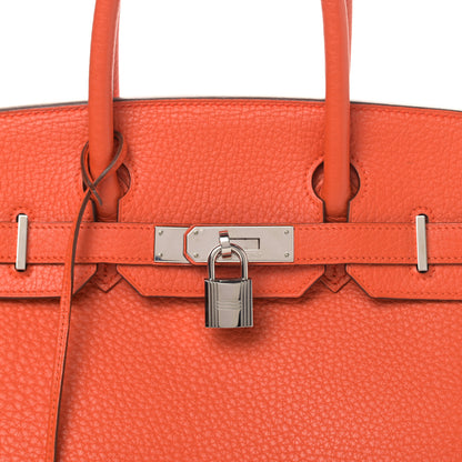 Hermes Taurillon Clemence Birkin 30 Capucine 8 of 14