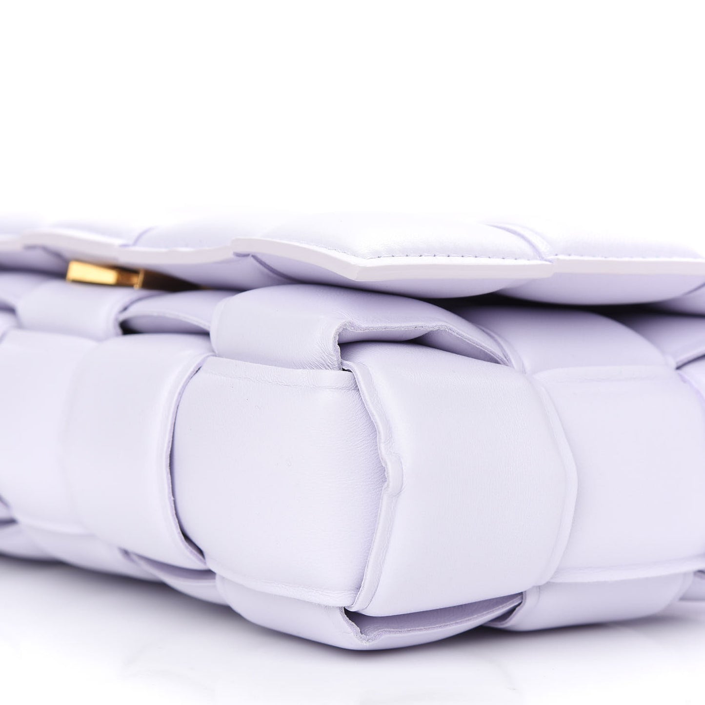 Nappa Maxi Intreccio Padded Cassette Crossbody Bag Chalk