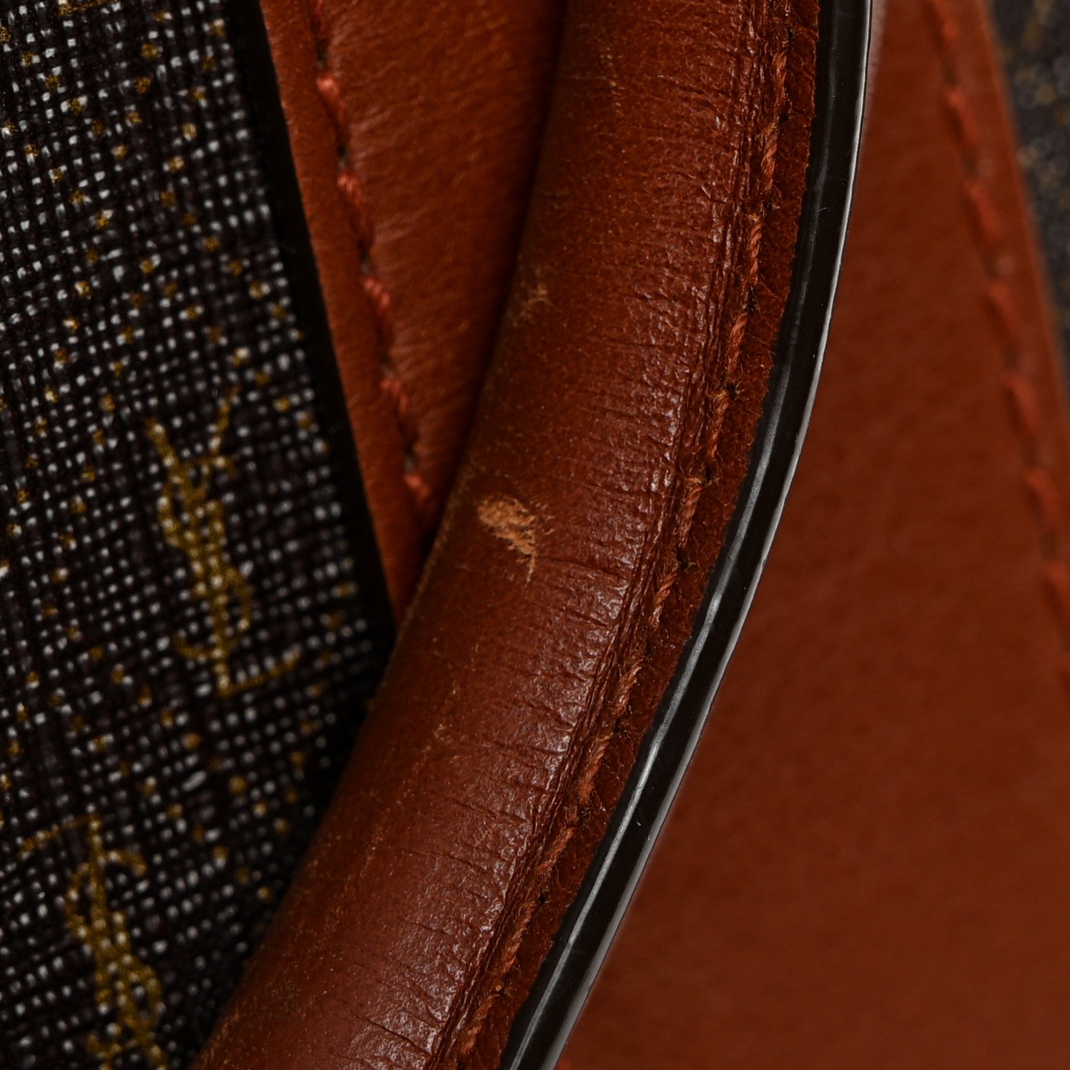 Saint Laurent Canvas Smooth Calfskin Le Monogramme Duffle Chestnut 11 of 14