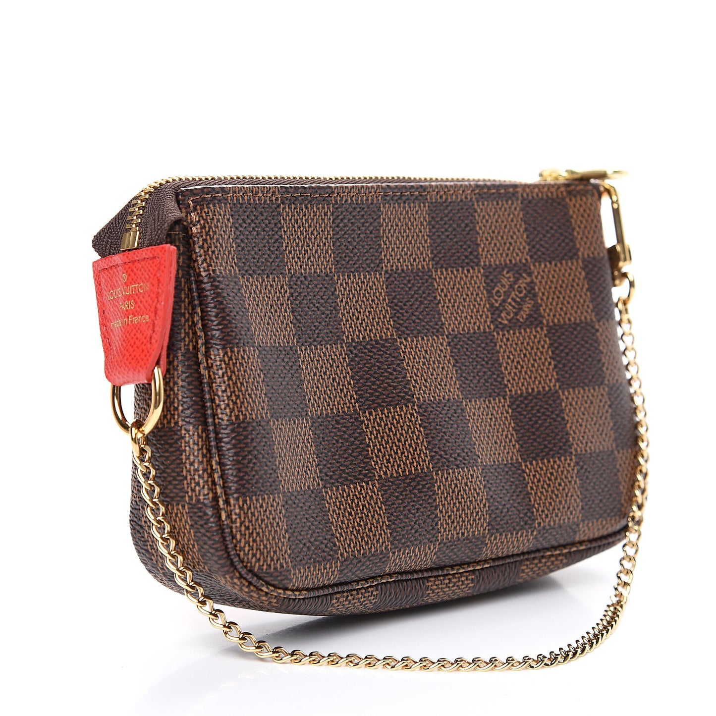Damier Ebene 2019 Christmas Animation Mini Pochette Accessories Red
