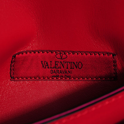 Valentino Garavani Nappa Small Rockstud Wristlet Clutch Fuxia 7 of 8