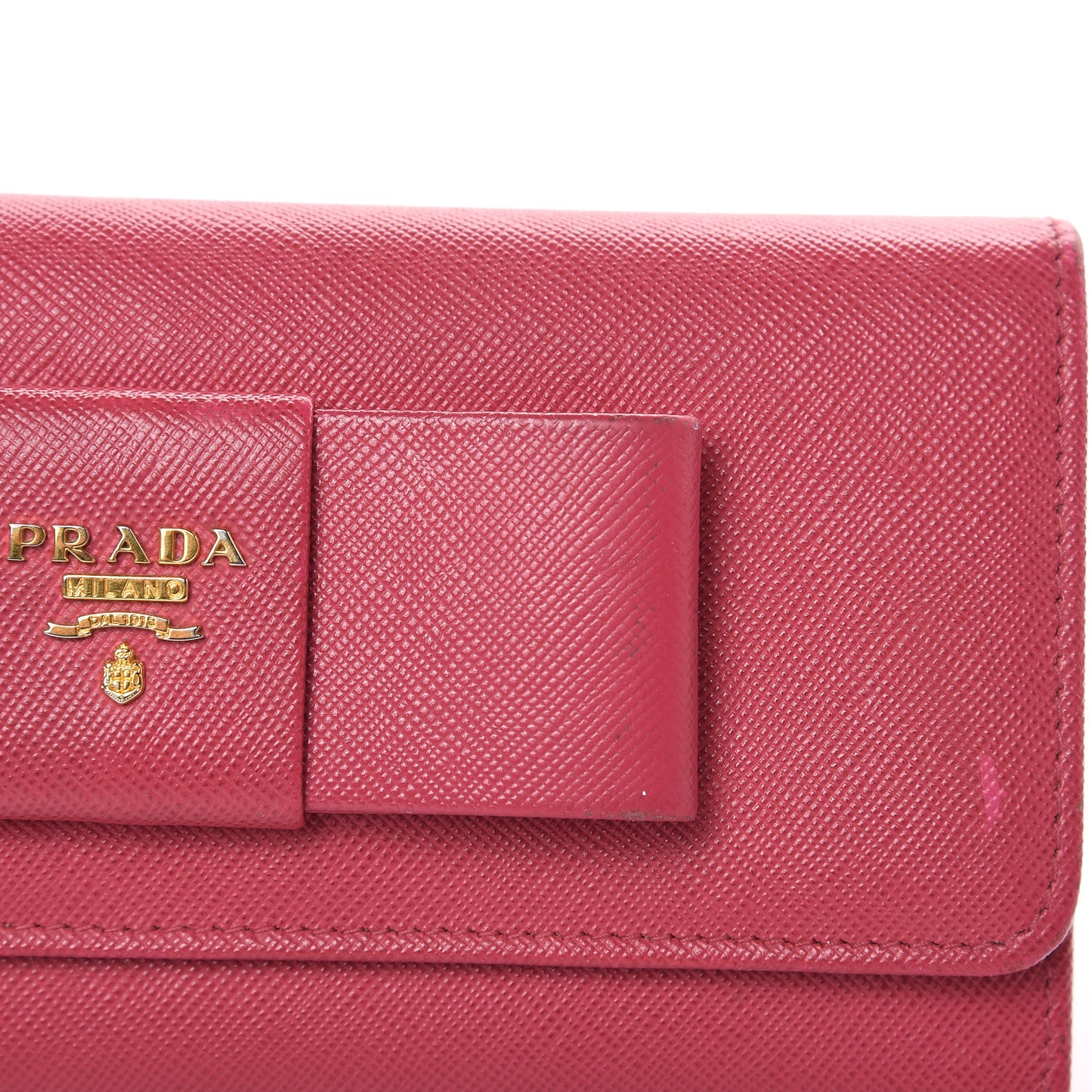 Saffiano Fiocco Bow Continental Wallet Peonia