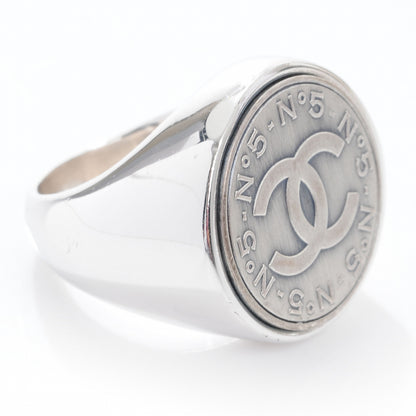 Chanel Metal N°5 CC Ring Silver 6.5 3 of 6