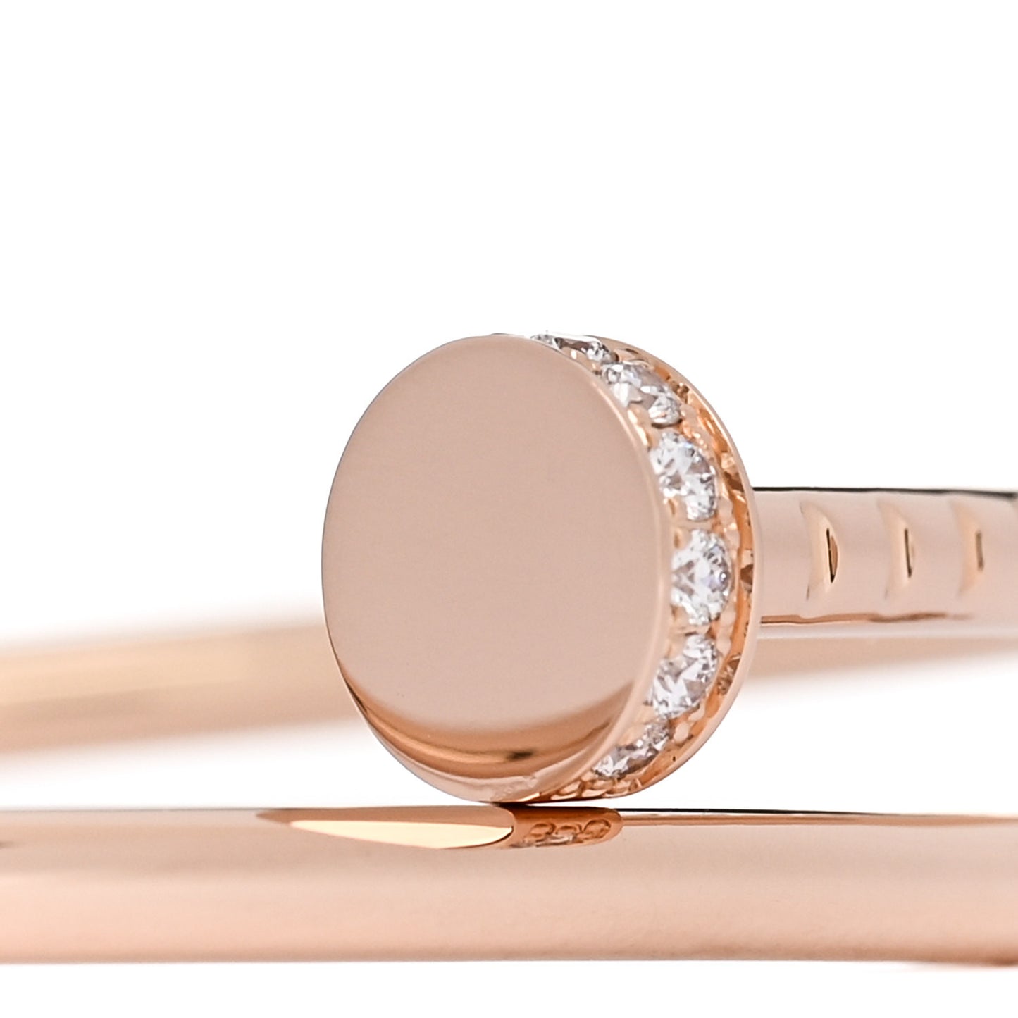 18K Pink Gold Diamond Small Juste Un Clou Bracelet 14