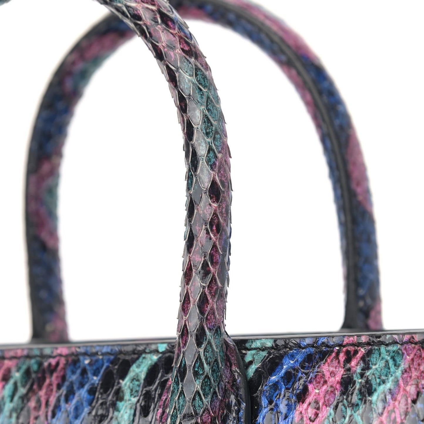 Snakeskin Curvy Stripe Nano Sac De Jour Multicolor