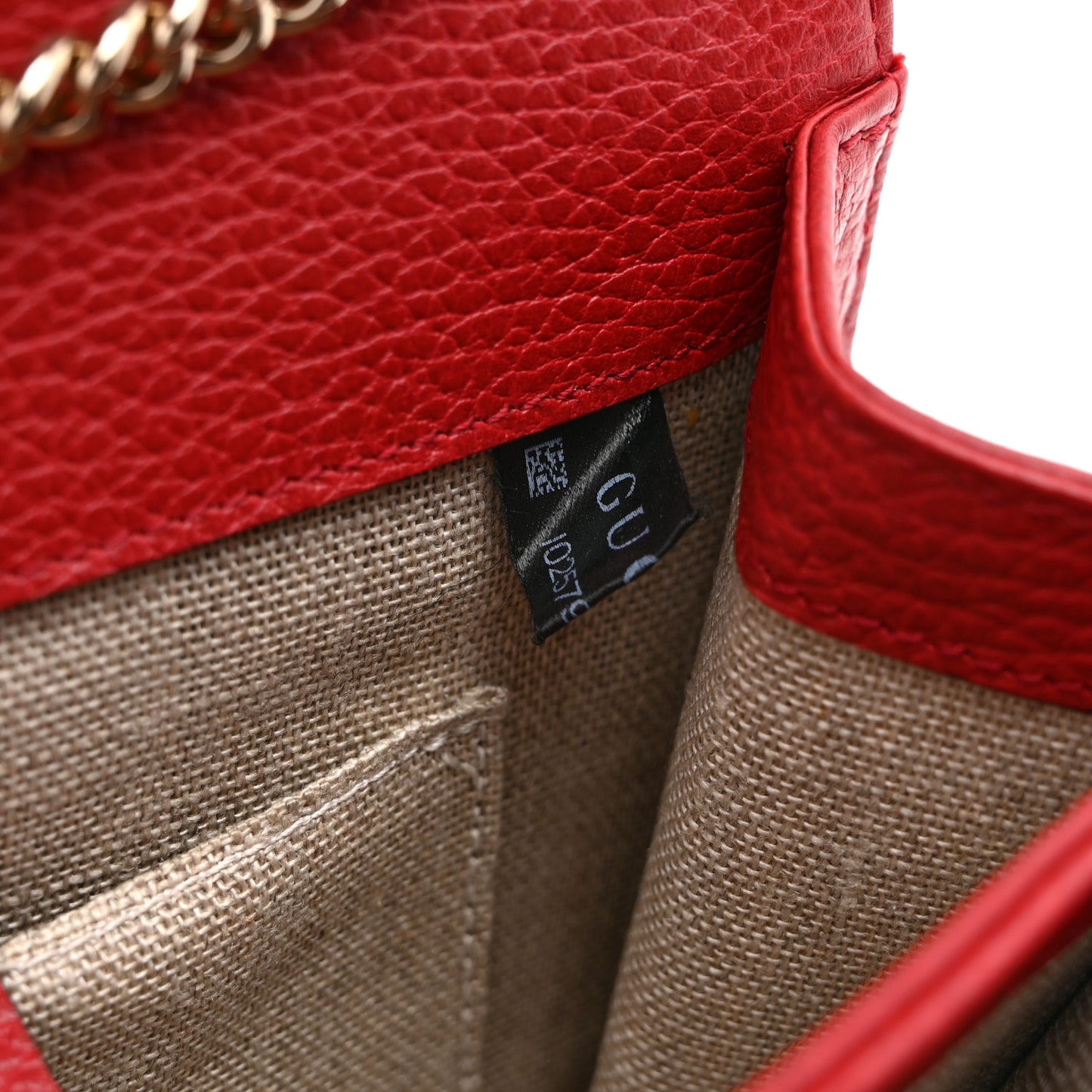 Dollar Calfskin Small Interlocking G Shoulder Bag Red