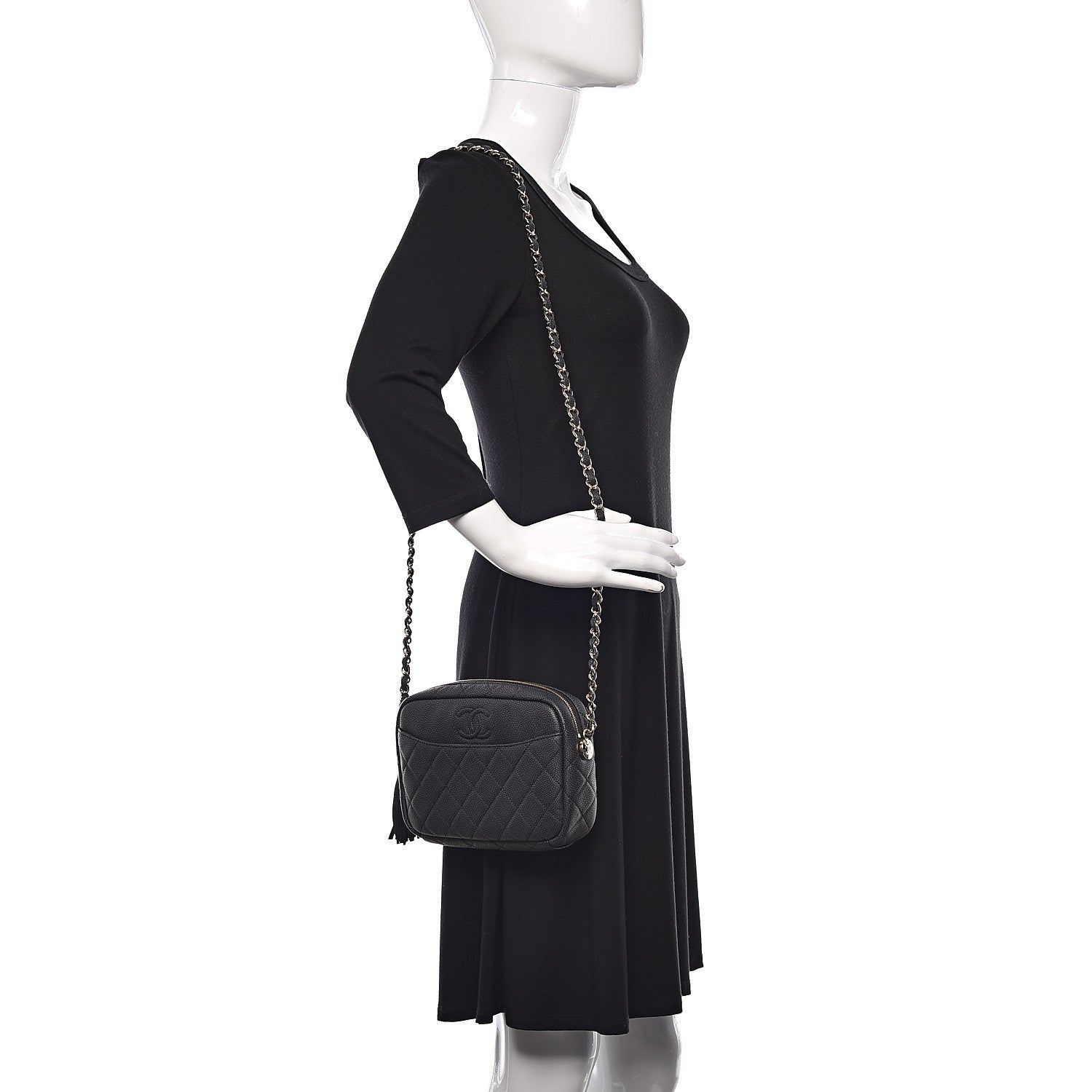 Chanel Caviar Quilted Small Coco Tassel Camera Case Dark Navy 2 of 11