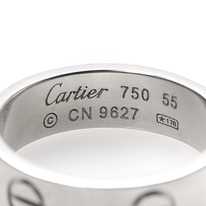 Cartier 18K White Gold 5.5mm LOVE Ring 55 7.25 4 of 4