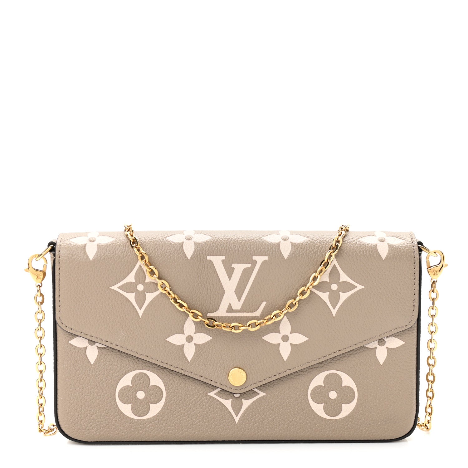Louis Vuitton Empreinte Monogram Giant Felicie Pochette Tourterelle Creme 3 of 12