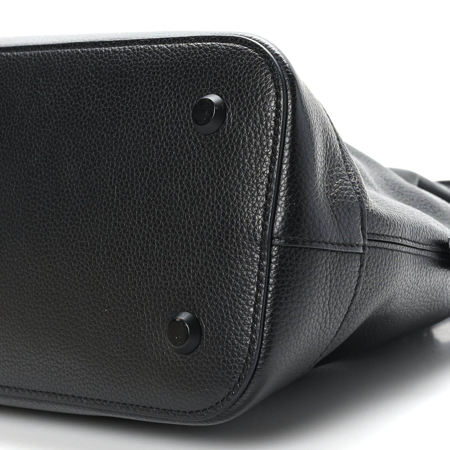 Supple Calfskin Ville Top Handle Bag Black