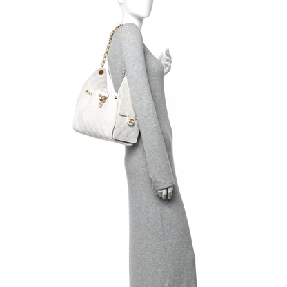 Chanel Caviar Quilted Small Chanel 25 Handbag White 2 of 11