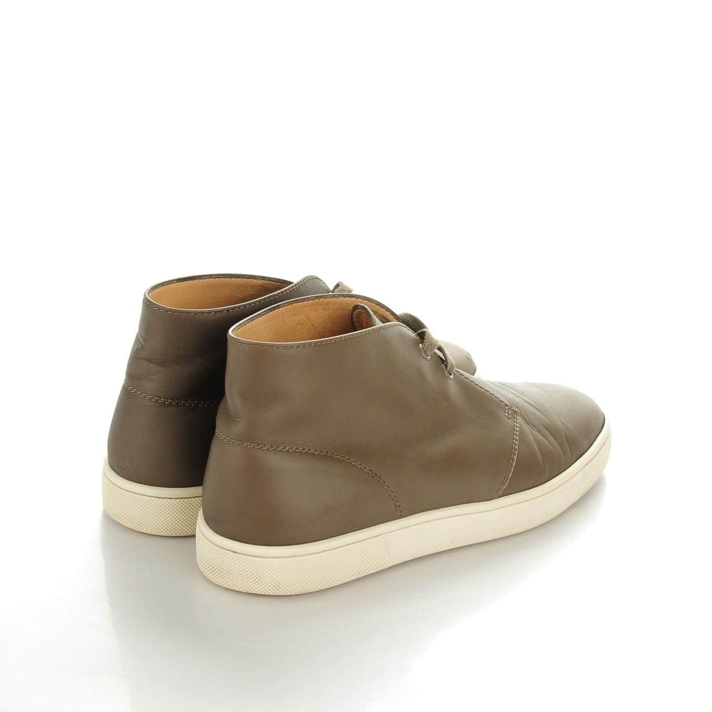 Calfskin Mens Flat Nono Sneakers 40.5 Mastic