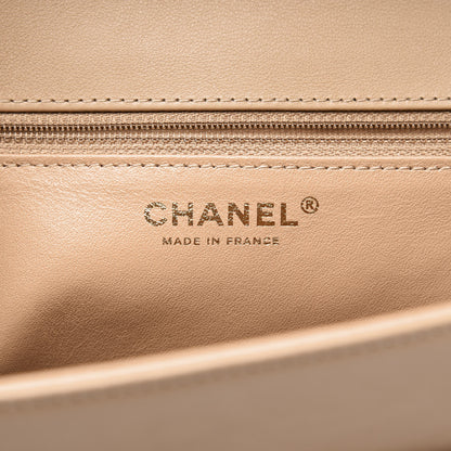 Chanel Calfskin Quilted Chevron In The City Bag Beige 7 of 10