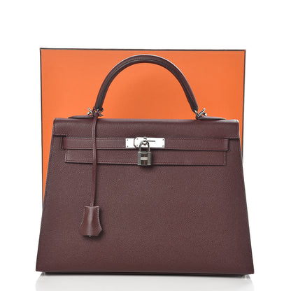 Hermes Epsom Kelly Sellier 32 Bordeaux 37 of 37