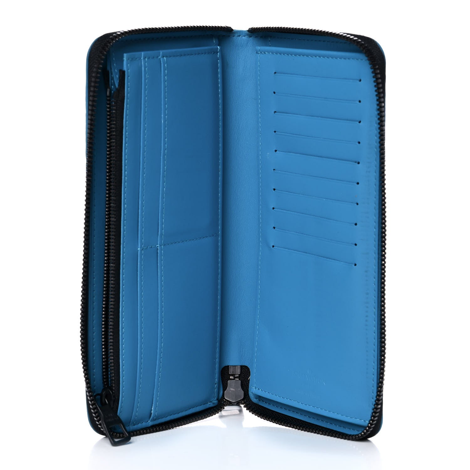 Louis Vuitton Taurillon Monogram Zippy Vertical Wallet Turquoise 5 of 9