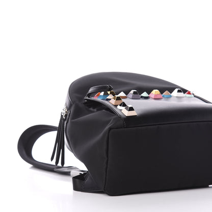 Fendi Vitello Nylon Studded Backpack Black 5 of 10