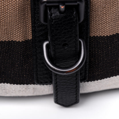 Burberry Canvas Mega Check Korbin Backpack Camel 18 of 20