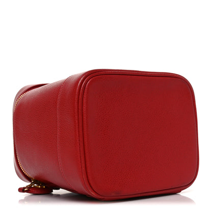 Chanel Caviar Vanity Cosmetic Case Red 3 of 9