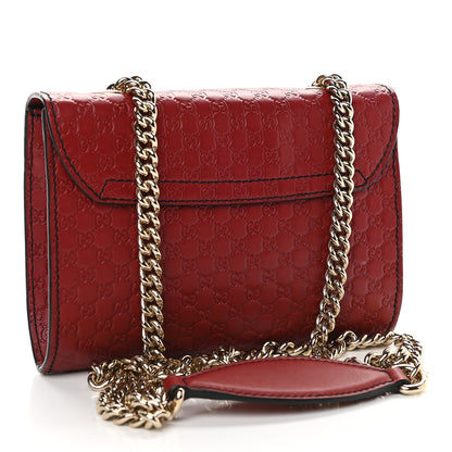 Gucci Soft Microguccissima Mini Emily Chain Shoulder Bag Rosso 3 of 9