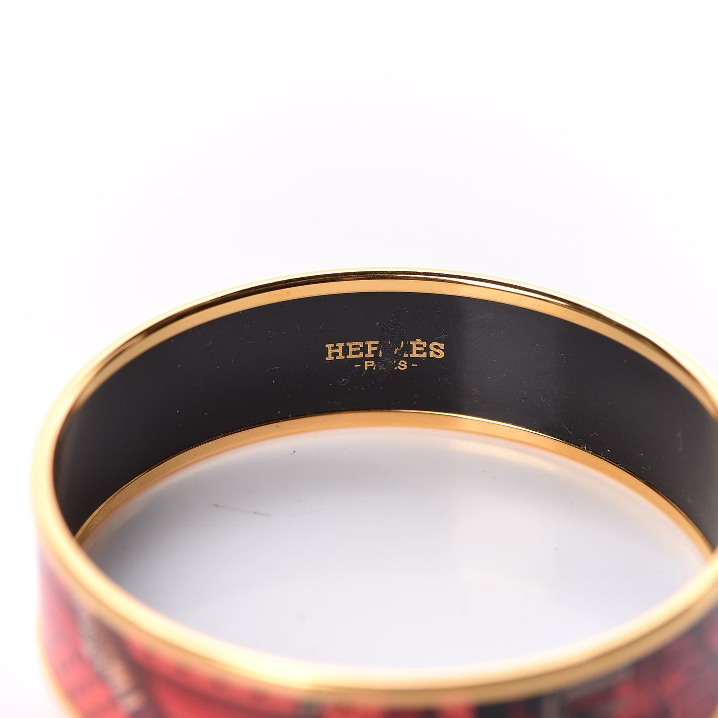 Enamel Printed Wide Clic Clac A Pois Bracelet 65 Monorouge