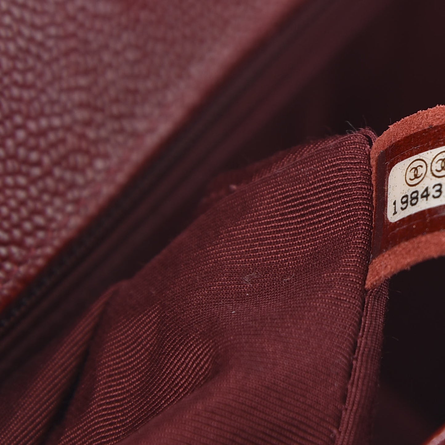 Caviar Quilted New Medium Boy Flap Dark Red