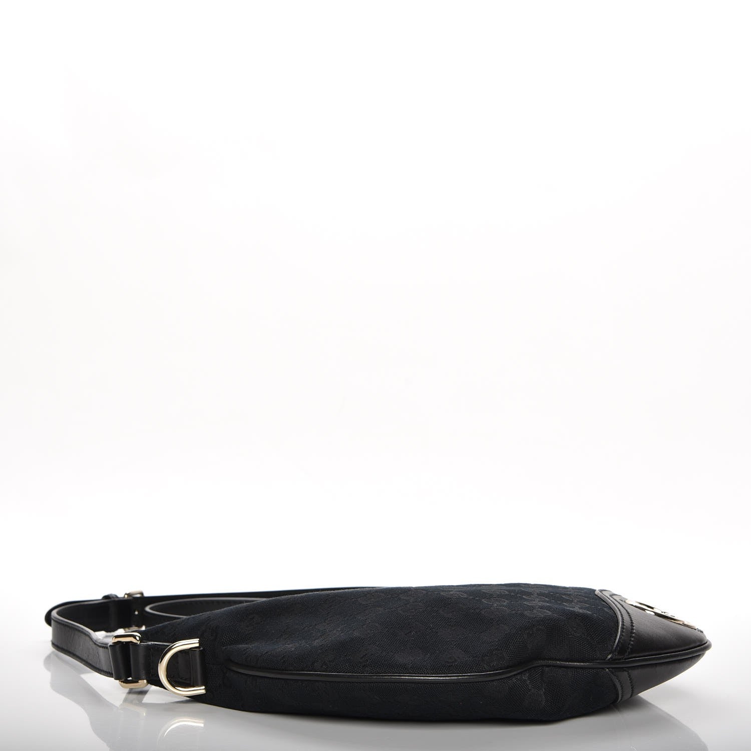 Gucci Monogram Medium New Britt Half Moon Hobo Black 4 of 8