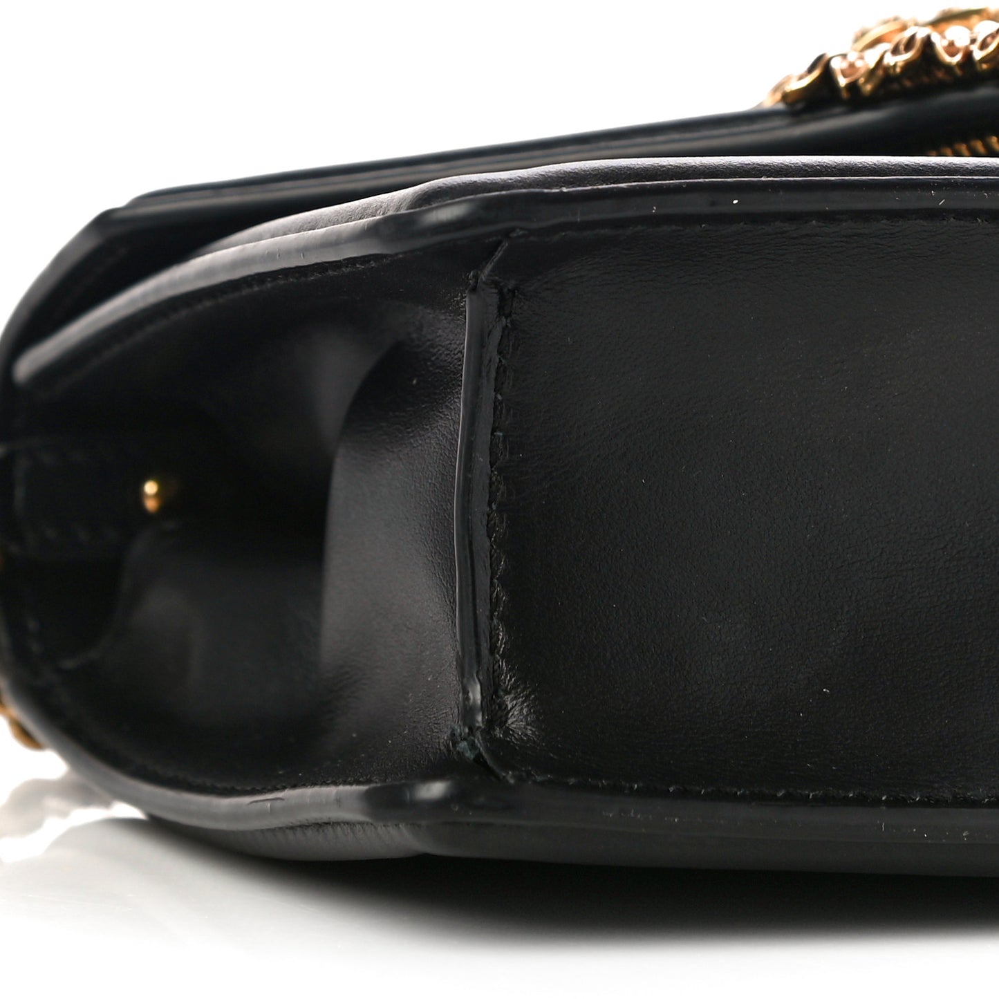 Smooth Calfskin Small Devotion Envelope Top Handle Bag Black