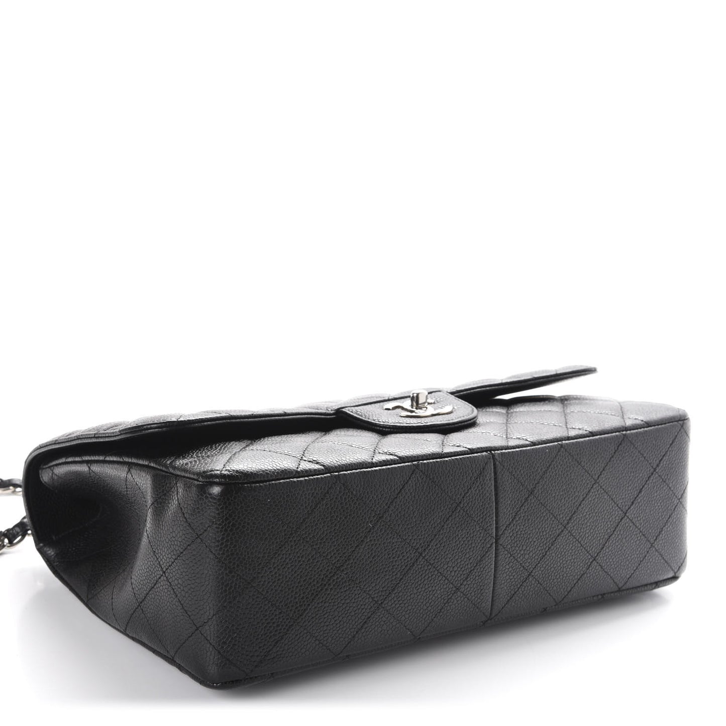 Caviar Quilted Jumbo Single Flap Black
