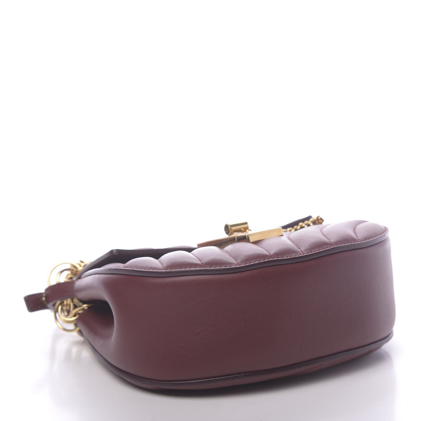 Calfskin Quilted Mini Drew Bijou Shoulder Bag Plum Purple
