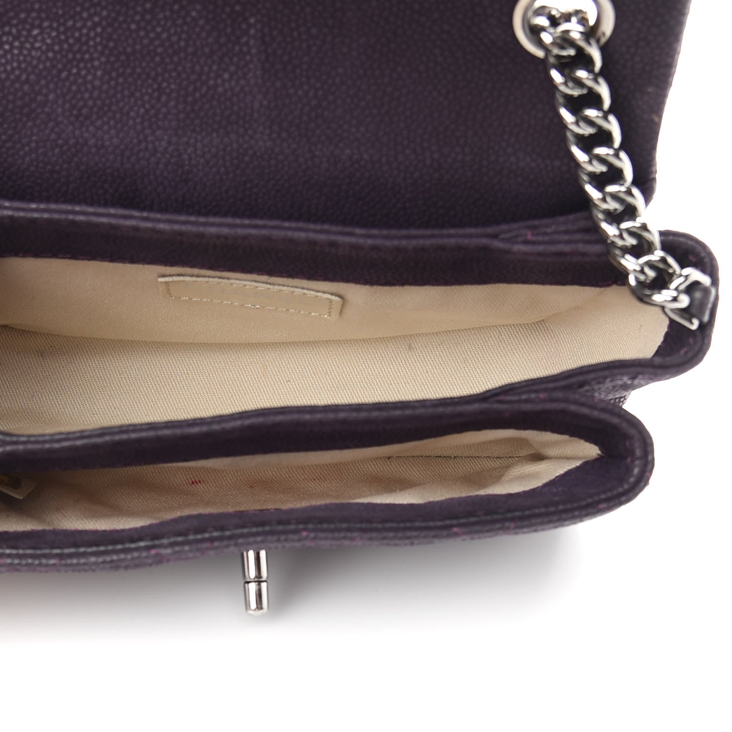 Chanel Iridescent Caviar Quilted Small Lady Pearly Flap Plum 5 of 11