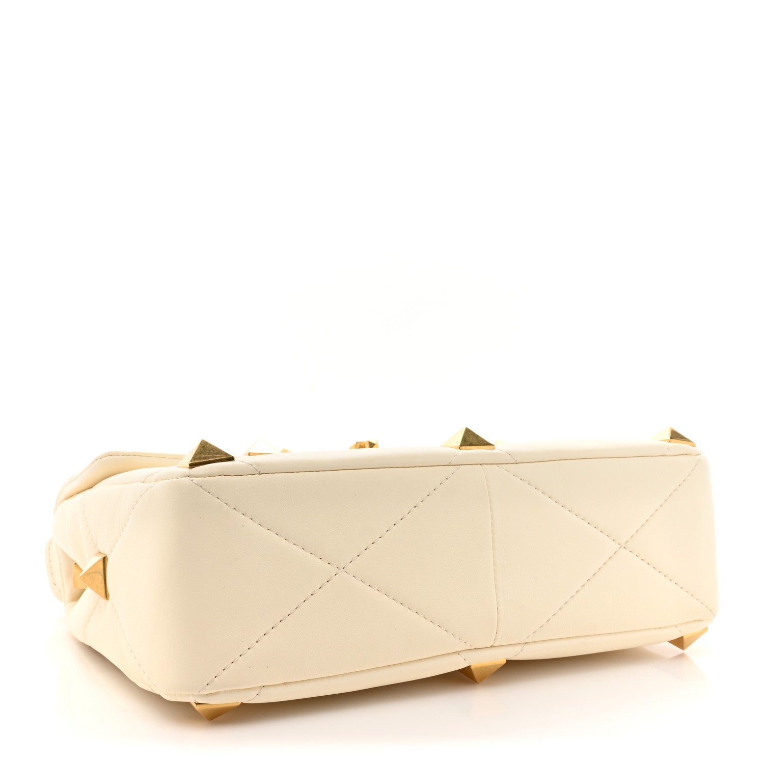 Valentino Garavani Nappa Large Roman Stud Shoulder Bag Ivory 4 of 10