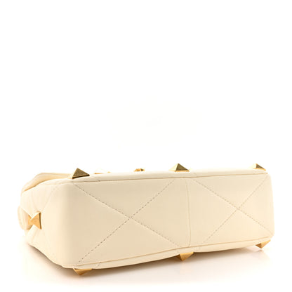 Valentino Garavani Nappa Large Roman Stud Shoulder Bag Ivory 4 of 10