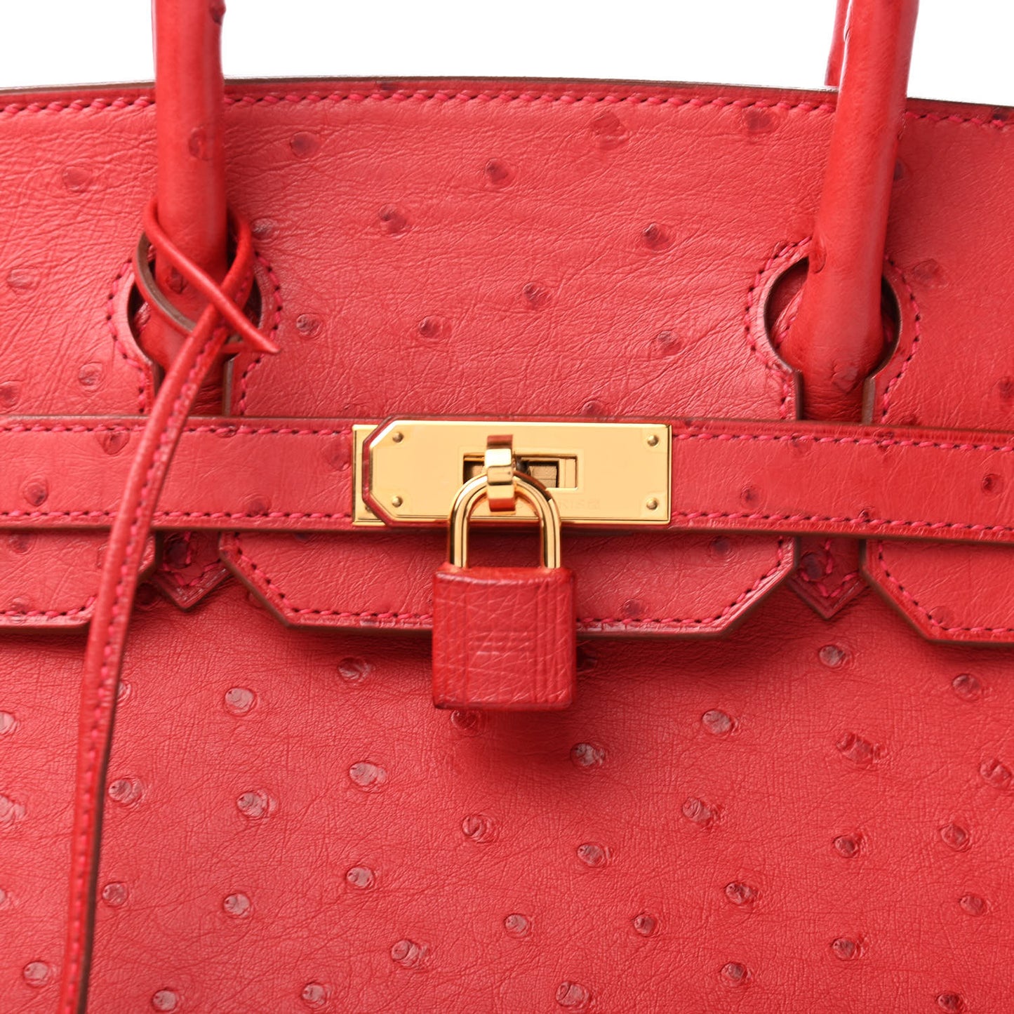 Ostrich Birkin 30 Rouge Vif